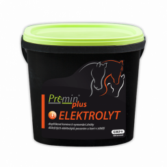 Premin® plus ELEKTROLYT K vyrovnání ztráty důležitých elektrolytů pocením u koní v zátěži