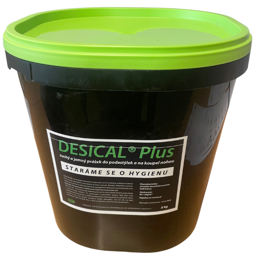 DESICAL® Plus Suchý a jemný prášek do podestýlek a na koupel kopyt - Hmotnost: 10 kg